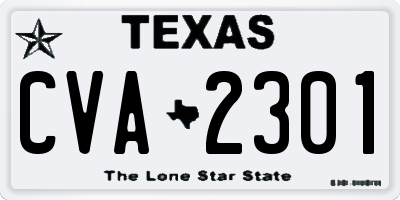 TX license plate CVA2301