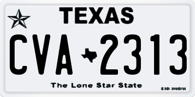 TX license plate CVA2313