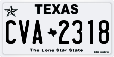 TX license plate CVA2318