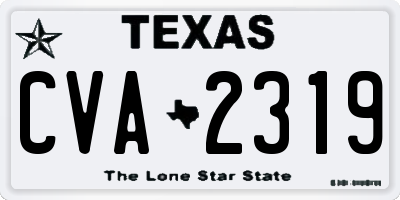 TX license plate CVA2319