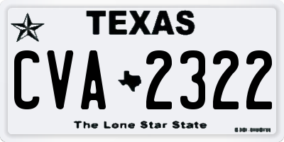 TX license plate CVA2322