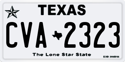 TX license plate CVA2323