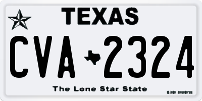 TX license plate CVA2324