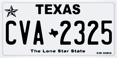 TX license plate CVA2325