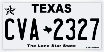 TX license plate CVA2327