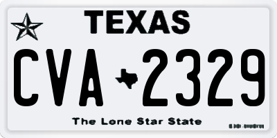 TX license plate CVA2329