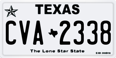 TX license plate CVA2338