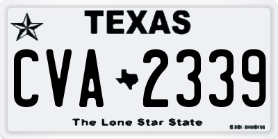 TX license plate CVA2339