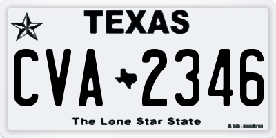 TX license plate CVA2346