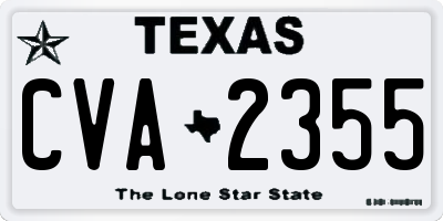 TX license plate CVA2355