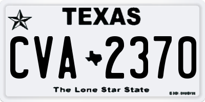 TX license plate CVA2370