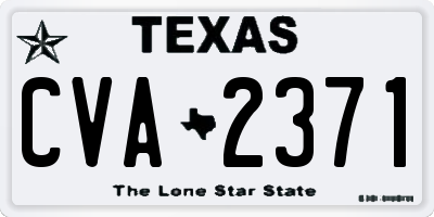 TX license plate CVA2371