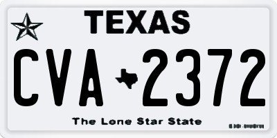 TX license plate CVA2372