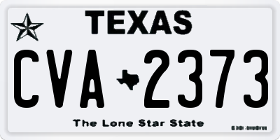 TX license plate CVA2373