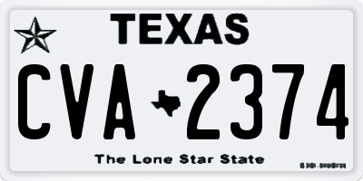 TX license plate CVA2374
