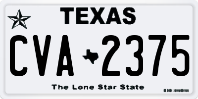 TX license plate CVA2375