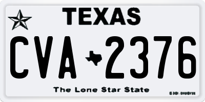 TX license plate CVA2376