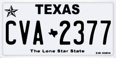 TX license plate CVA2377