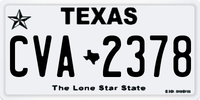 TX license plate CVA2378