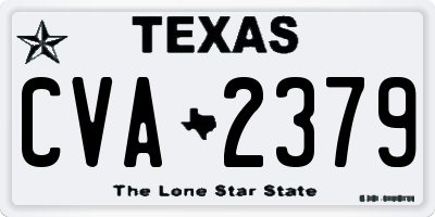 TX license plate CVA2379