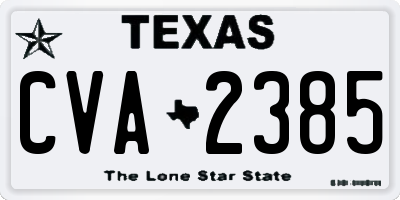 TX license plate CVA2385