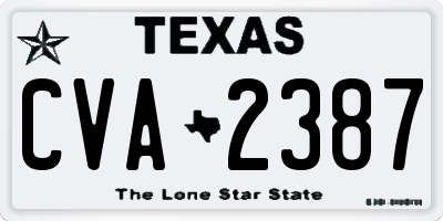 TX license plate CVA2387