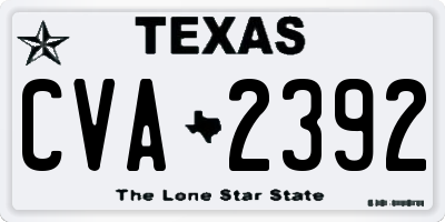 TX license plate CVA2392