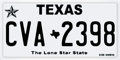 TX license plate CVA2398