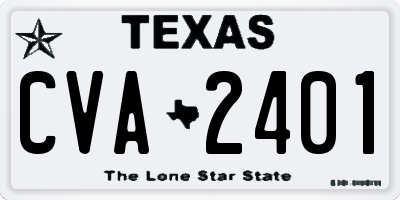TX license plate CVA2401
