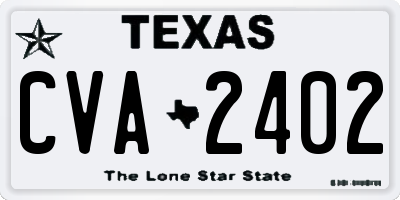 TX license plate CVA2402