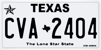 TX license plate CVA2404