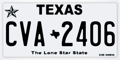 TX license plate CVA2406