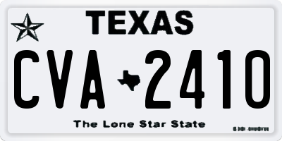 TX license plate CVA2410