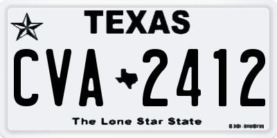 TX license plate CVA2412
