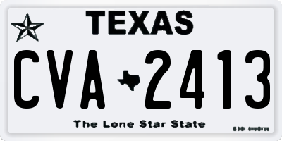 TX license plate CVA2413