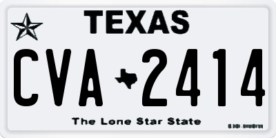 TX license plate CVA2414