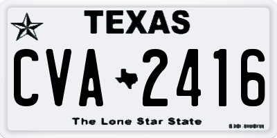 TX license plate CVA2416