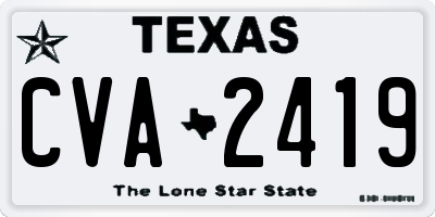TX license plate CVA2419