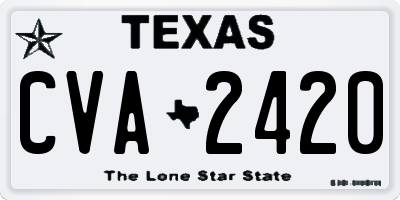 TX license plate CVA2420