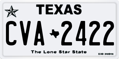 TX license plate CVA2422