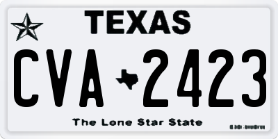 TX license plate CVA2423