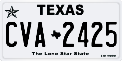 TX license plate CVA2425