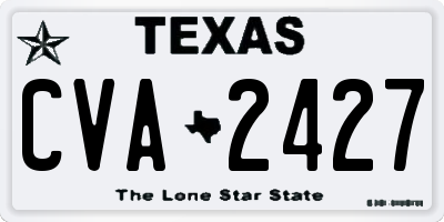 TX license plate CVA2427