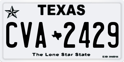 TX license plate CVA2429