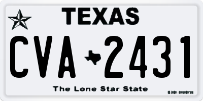 TX license plate CVA2431
