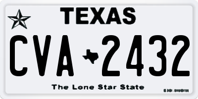 TX license plate CVA2432