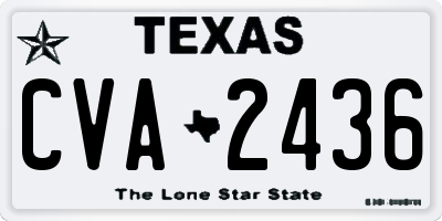 TX license plate CVA2436