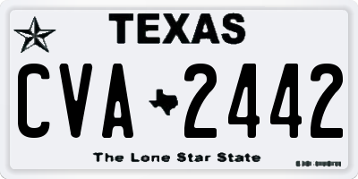 TX license plate CVA2442