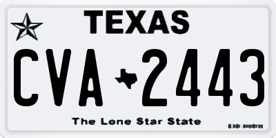 TX license plate CVA2443