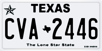 TX license plate CVA2446